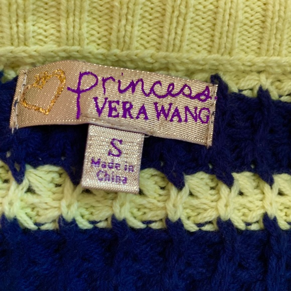 ❗️SOLD❗️ Cropped Yellow & Navy Blue Striped Zip Up Sweater - Picture 5 of 5